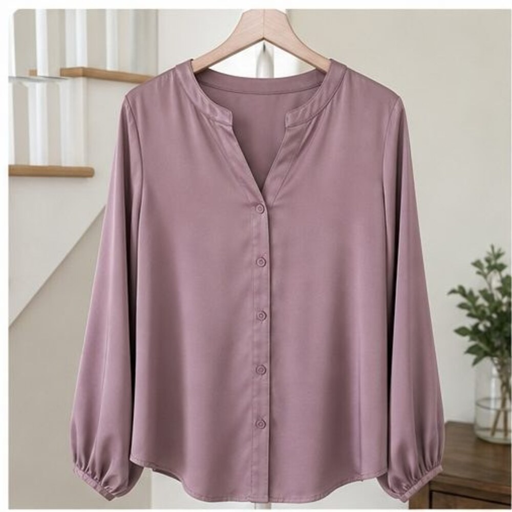 Mauve Ruffle Blouse